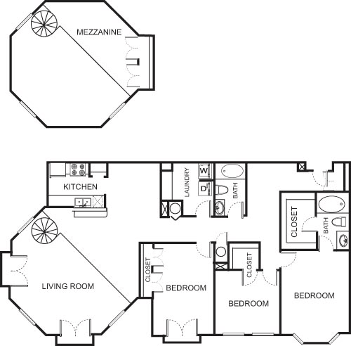 Three Bedroom Mezzanine- 4417 Floorplan Image